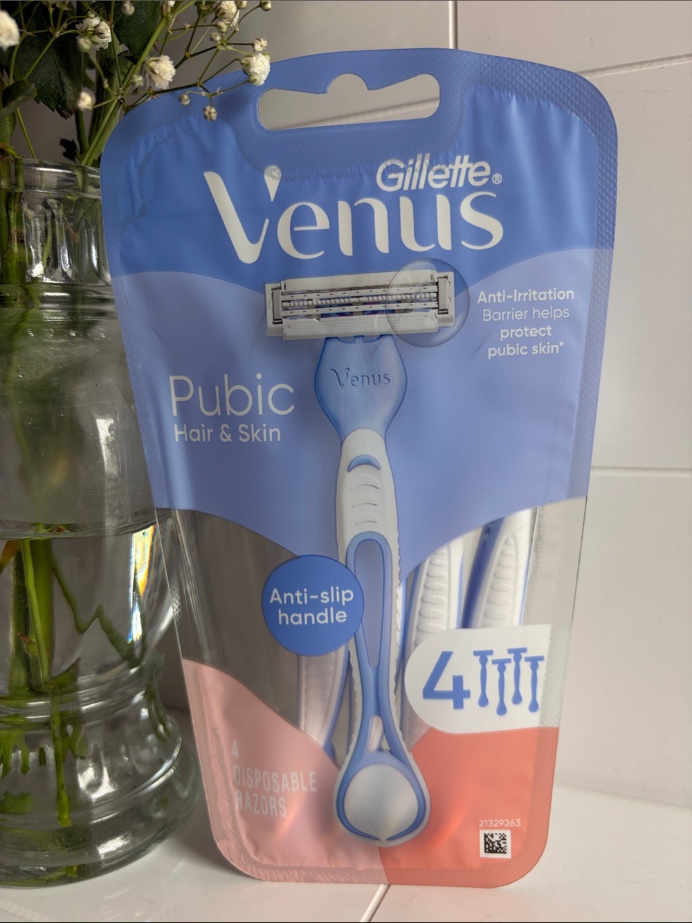 Pubic Hair & Skin Disposable Razors - Blue
